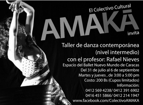 Colectivo Amaká invita al Taller de Danza Contemporánea